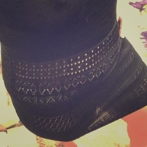 Armani X black sneak peak mini form fitting dress